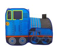 Kids Train Tent - Folding Play Cabin Shelter, Indoor Outdoor Activity Space, Setup Lightweight Fabric Playhouse Structure, Bright Cartoon Printed Design Theme | Play Area For Home Party Use