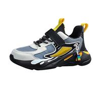 Kids Trainers Breathable Cute Knit Upper Sneakers for Children UK Lightweight Non - Slip Sole Low Top Casual Outdoor Travel Essentials Sports Hiking Walking Running Shoes for Little/Big Kids Yellow