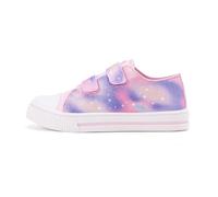 Kids Trainers Girls Pink Purple Easy Fasten Casual Sneakers Outdoor School Shoes Walk Sport Canvas Shoes Size 9 UK Child