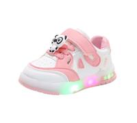 Kids Trainers LED Light Up Shoes Low Top Canvas Sneakers for Small Children Casual Sports Shoes with Breathable Mesh Non Slip Sole Comfortable Fit Childrens Everyday Footwear