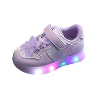 Kids Trainers Thick Sole Light Up Sneakers with Heart Details Soft Flexible Construction for Playground School Casual Shoes