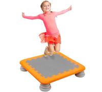 Kids Trampoline Indoor/Outdoor, Mini Trampoline for Toddlers Aged 3+, Autism-Friendly Sensory Toy Training Equipment, Holds up to 75KG, Gifts for Boys Girls