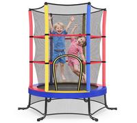 SONGMICS 6 ft Kids Trampoline with Enclosure, Safety Net, Mini Small Fitness Trampoline for Kids Children Toddler, Steel Frame, Indoor Outdoor Garden Play Equipment, Multicolour STR050X101