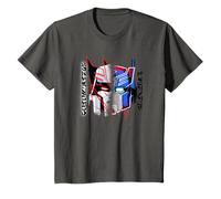 Kids Transformers Good Vs. Evil Split Face Graffiti Retro Poster T-Shirt