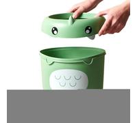 Kids Trash Can, Small Cute Dinosaur Garbage Bin, 11.81x8.66x6.3 Inches Large Capacity Miniature Waste Basket for Bedroom, Living Room, Kitchen, Apartment and Under Desk Use