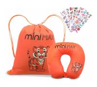 Kids Travel Accessories Set - Neck Pillow, Drawstring Bag & 50 Stickers, Children’s Travel Essentials Bundle for Flights, Holidays & Ride On Suitcases