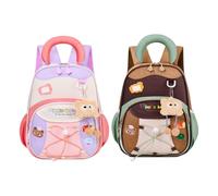 Kids Travel Backpack - Waterproof Kids School Bag, Colour Block Design, Preschool Carrier Backpack, Lightweight Backpack Style, 12.6 Inch Backpack for 3 to 6 Years Old and Preschool Girls, purple