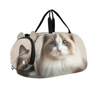 Kids Travel Bag Tropical Parrots Love Birds Travel Bags for Toddler Girls Travel Bag Boys Girls, Ragdoll Cat, Classic