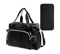 Kids Travel Cloth - Water Resistant Material, Secure Zip Fasteners | Functional Supplies Server with Feeding Stand for Nursery Walks For East, Black, riferimento alla descrizione
