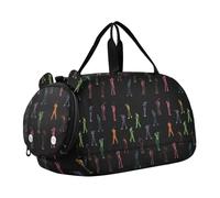 Kids Travel Duffel Bag Overnight Weekender Carry-On Tote Gym Bag with Shoes Compartment Sports School Coloring Takaobu