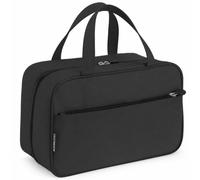 Kids Travel Organizer - Multi-Compartment, Water-Resistant Hanging Bag for Toys, Snacks, & Activities - Compact, Lightweight Design with Hook & Carry Handle - Perfect for Travel Use (Black, Large)