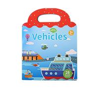 Kids Travel Sticker Books, Vehicle Sticker Book,Waterproof Portable Papázal | Necessity Decoration with Foldable Early Education Learning Tool for the