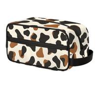 Kids Travel Toiletry Bag for Boys Men -Brown Cow Print Hanging Dopp Kit - Waterproof Shaving Bag Bathroom Bags Wash Bag for Toiletries Accessories