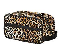 Kids Travel Toiletry Bag for Boys Men -Brown Milk Cow Print Hanging Dopp Kit - Waterproof Shaving Bag Bathroom Bags Wash Bag for Toiletries Accessories, Color4, 10.5"L x 4.4"W x 5.3"H