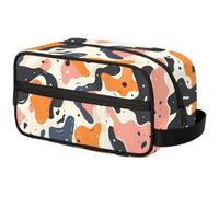Kids Travel Toiletry Bag for Boys Men -Brown Milk Cow Print Hanging Dopp Kit - Waterproof Shaving Bag Bathroom Bags Wash Bag for Toiletries Accessories, Color5, 10.5"L x 4.4"W x 5.3"H