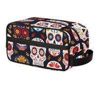 Kids Travel Toiletry Bag for Boys Men -Funny Sugar Skull Hanging Dopp Kit - Waterproof Shaving Bag Bathroom Bags Wash Bag for Toiletries Accessories, Color10, 10.5"L x 4.4"W x 5.3"H