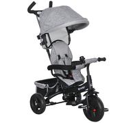 HOMCOM 6 In 1 Kids Trike - Stroller With Parent Handle - Grey | TJ Hughes