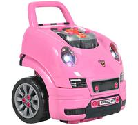 Kids Truck Ride-On 47x40x39cm Pink ABS/PP Engine Toy with Horn & Light, Ages 3-5