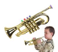 Kids Trumpet Toy - Musical Wind Instrument Horn For Early Learning, Vibrant Durable Trumpets With Authentic Sound Effects | Exciting Birthday Christmas Holiday Kindergarten School Playtime Mus
