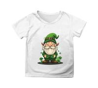 Kids Tshirts Funny St. Patrick's Day Children's Short Sleeve Top Shamrock Printed T Shirt Graphic Tee Summer Casual Shirt White