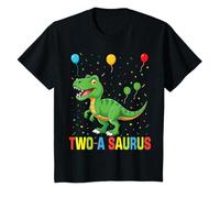 Kids Two A Saurus Dinosaur T-Rex 2 Years Old Kids 2nd Birthday T-Shirt