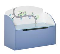 Kids Two-In-One Toy Storage Box and Seat - Blue