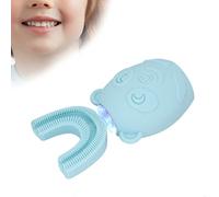 Kids U-Shaped Electric Toothbrush - Waterproof Ultrasonic IPX7 360° Oral Cleaning for Children (Light Blue)