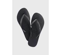 (KIDS UK 10/11, BLACK) HAVAIANAS kids slim glitter strap flip flops