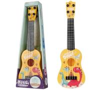 Kids Ukulele Cartoon Style 16inch 4-String Toddler Ukelele for Beginner Tunable Ergonomic Early Educational ABS Kids Guitar, for, Dinosaur Pattern