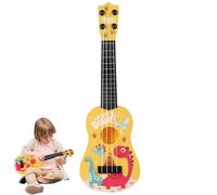 Kids Ukulele Cartoon Style 16inch 4-String Toddler Ukelele for Beginner Tunable Ergonomic Early Educational ABS Kids Guitar, Gifts for, Dinosaur Pattern, Ukulele, Christmas Decor