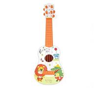 Kids Ukulele Toy, 42cm Toy Guitar with 4 Adjustable Strings, Ukulele for Kids, Toddler Guitar Toy, Mini Guitar Instrument, Musical Instruments Educational Toy, for Boys Girls (Orange)