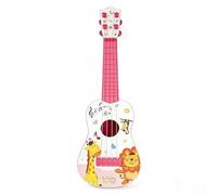 Kids Ukulele Toy, 42cm Toy Guitar with 4 Adjustable Strings, Ukulele for Kids, Toddler Guitar Toy, Mini Guitar Instrument, Musical Instruments Educational Toy, for Boys Girls (Pink)