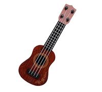 Kids Ukulele Toy, 9.8 inch Ukulele Kids Guitar Toy 4 Strings Musical Instruments Educational Learning for Boys Girls Toddler (Brown)