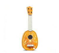 Kids Ukulele Toy, Toy Guitar with 4 Adjustable Strings, Ukulele for Kids, Toddler Guitar Toy, Musical Instruments Educational Toy, Mini Guitar Instrument, for Boys Girls (Orange)