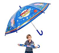 Kids Umbrella - Snowy Season Fun George Design, Windproof & Water-Resistant, Lightweight Stick with Child-Friendly Handle, Durable Polyester PVC, Ages 3-7