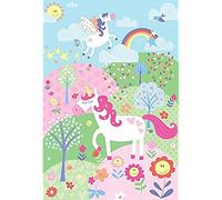 Kids Unicorn Wall Mural - Pink - Adaptable Wall Paste Application - Paste Included - 158 x 232cm (62" x 91" inches) - Made by Riva Paoletti - Designed in the UK