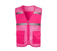 Kids Unisex Hi Vis Vest High Visibility Reflective Safety Vests Jacket Lightweight Breatheable Mesh High Vis Viz Vest Fast-Dry Hi Safety Vests High Vis Jacket Reflective Strips Outdoor Camping Hiking
