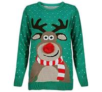 Kids Unisex Knitted Christmas Jumper: Rudolph - - One size