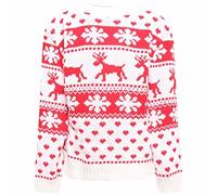 Kids Unisex Knitted Christmas Jumper: Rudolph - - One size