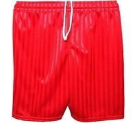 Kids Unisex PE Shorts - Shadow Stripe Sports Shorts for Boys & Girls, Elastic Waist with Drawstring - Football, Cycling, Summer Play - Ages 3-14 (as8, Age, 3_Years, 4_Years, Regular, Red 3-4 Years)