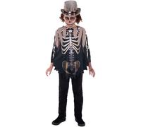 Smiffys Kids Unisex Voodoo Witch Doctor Poncho Halloween Fancy Dress Outfit Children’s Black Magic Costume for Boys and Girls, One Size