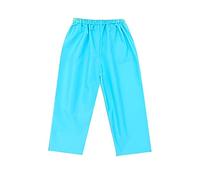Kids Unisex Waterproof Overtrousers with Pocket Plain Rain Trousers Mud Dirty Proof Lightweight Thin School Raining Day Outdoor Rainwear Pants (Blue, 3-4 Years)