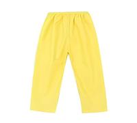 Kids Unisex Waterproof Overtrousers with Pocket Plain Rain Trousers School Raining Day Mud Dirty Proof Lightweight Thin Outdoor Rainwear Pants (Yellow, 4-5 Years)