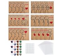 Kids Valentines Cards - Greeting Note, Cute Favor Card, Love Message, Versatile Craft Activity | Heart Stone Gift Token of Classroom Party for Friends Students Educators School Daycare