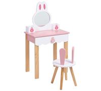 Kids Vanity Table with Chair LENAH Pink