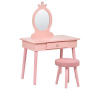 Kids Vanity Table with Stool MARGIE Pink
