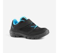 Kids' Velcro Hiking Shoes Nh100 Black - 24 To 34