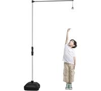 Kids Vertical Jump Trainer Equipment Holder, 5-12ft Adjustable High Jump Tester Measurement Tool Floor Stand, School Club Jumping Pole Vertical Aid With Water Filled Base, 1.53-3.6m/5-12ft