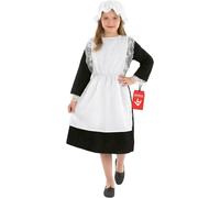 Kids Victorian Girl Costume Historical Poor Maid Servant Fancy Dress Book Day