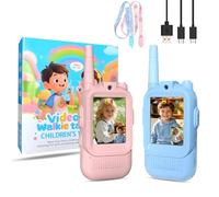 Kids Video Walkie Talkies Rechargeable, Walkie Talkie with Screen Camera Voice Changer,Real-Time Video Call, One-Tap Use for 3-12 Boys Girls, Outdoor Indoor Toy Gift for Children